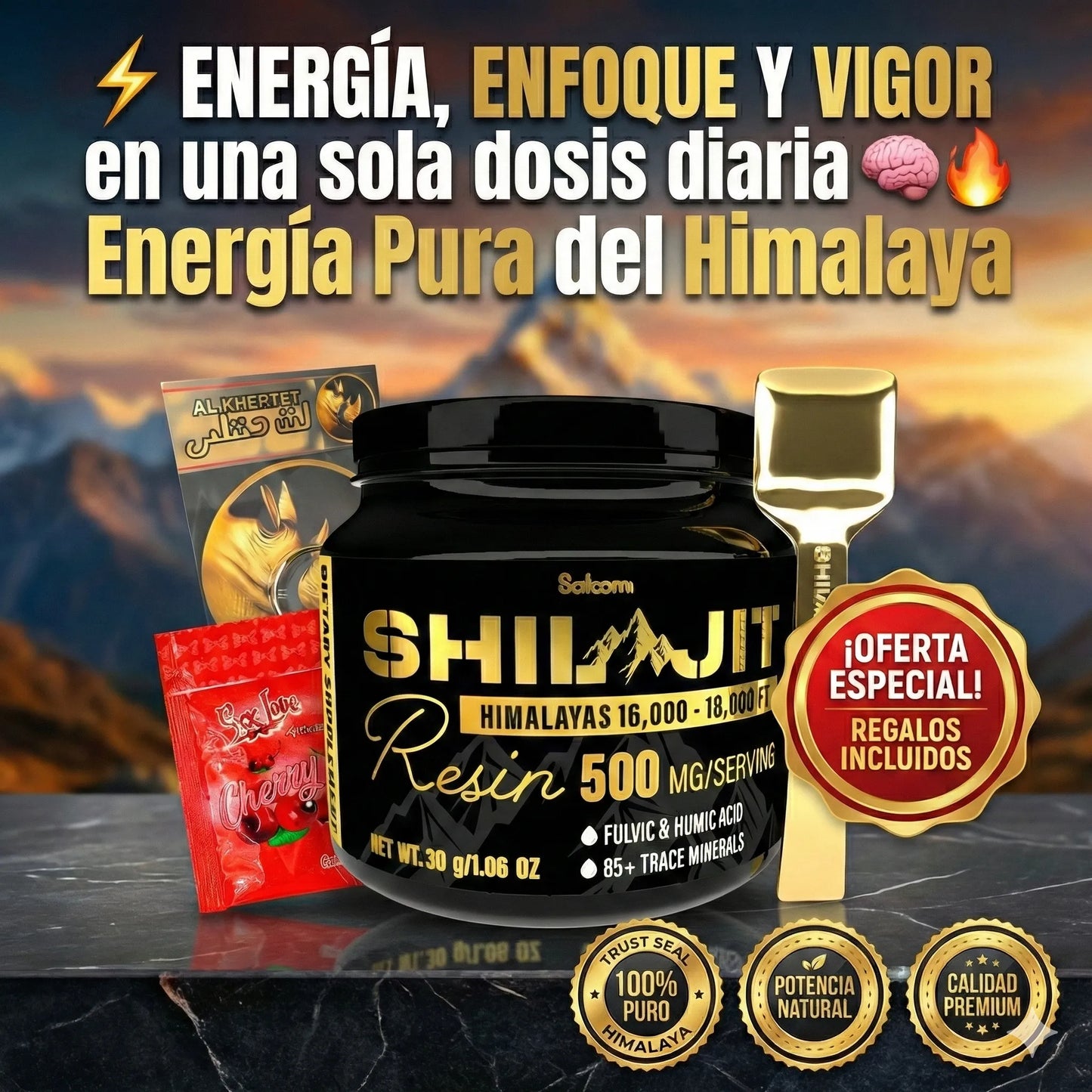 Shilajit: Recupera la energía de tus 20